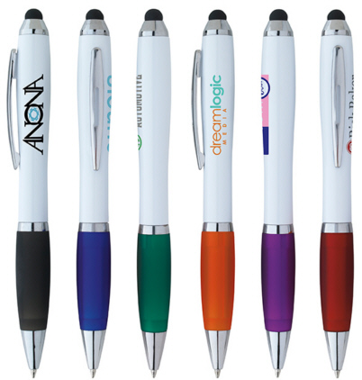 Personalized Ion White Stylus Pens & Custom Logo Ion White Stylus Pens