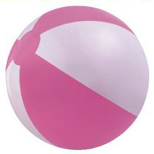 Personalized Pink/White Beach Balls & Custom Printed Pink/White Beach Balls