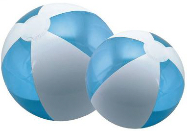 Personalized Translucent Blue/White Beach Balls & Custom Printed Translucent Blue/White Beach Balls