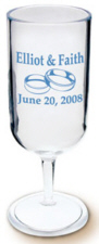 Personalized Plastic Champagne Glasses & Custom Printed Plastic Champagne Glasses