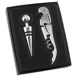 Personalized Bottle Opener & Stopper Gift Set - Custom Printed Bottle Opener & Stopper Gift Set