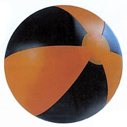 Personalized Orange/Black Beach Balls & Custom Printed Orange/Black Beach Balls
