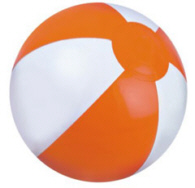 Personalized Orange/White Beach Balls & Custom Printed Orange/White Beach Balls