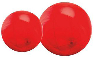 Personalized Translucent Red Beach Balls & Custom Printed Translucent Red Beach Balls