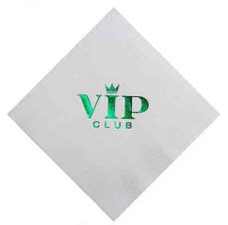 Personalized White Beverage Napkins & Custom Logo White Beverage Napkins